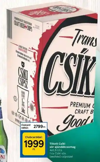 Tiltott Csíki sör ajándékcsomag 4 x 0,5 l