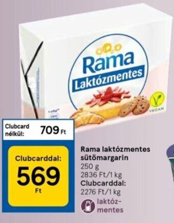 Tesco Rama laktózmentes sütőmargarin 250 g ajánlat
