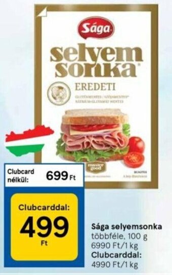 Tesco Sága selyemsonka 100 g ajánlat