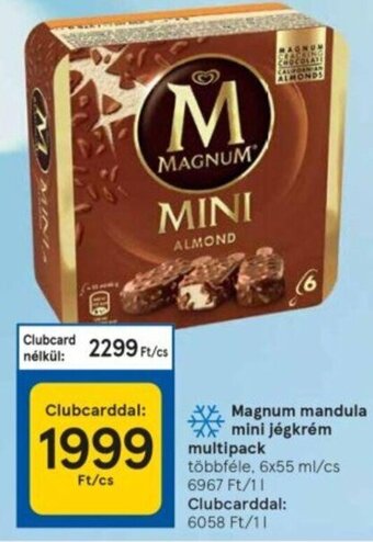 Tesco Magnum mandula mini jégkrém multipack 6 x 55 ml ajánlat