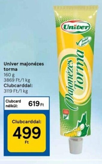 Tesco Univer majonézes torma 160 g ajánlat