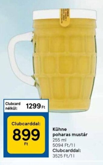 Tesco Kühne poharas mustár 255 ml ajánlat