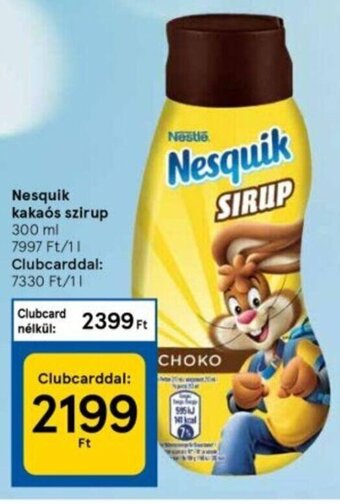 Tesco Nesquik kakaós szirup 300 ml ajánlat