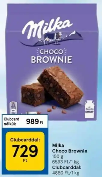Tesco Milka choco brownie 150 g ajánlat