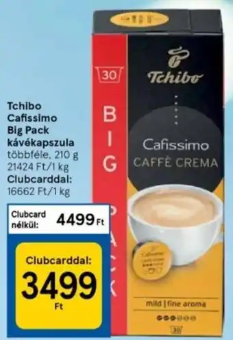 Tesco Tchibo cafissimo big pack kávékapszula 210 g ajánlat