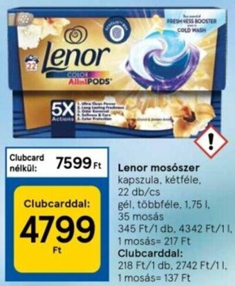 Tesco Lenor mosószer 1,75 l ajánlat
