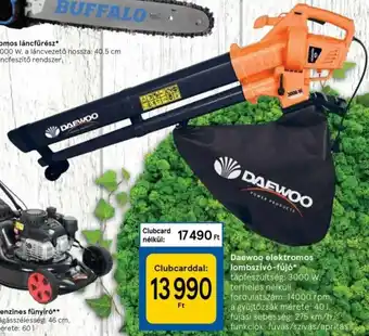 Tesco Daewoo elektromos lombszívó-fújó 1 db ajánlat