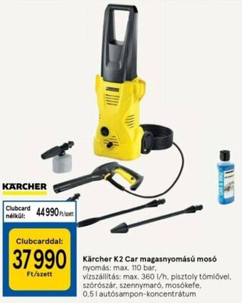 Tesco Kärcher k2 car magasnyomású mosó 1 db ajánlat
