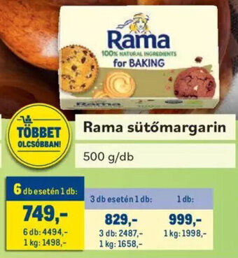 Metro Rama sütőmargarin 500 g ajánlat
