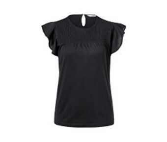 Tchibo Női felső, szövött betoldással, fekete ajánlat