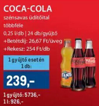 Metro Coca-Cola 0,25 l ajánlat