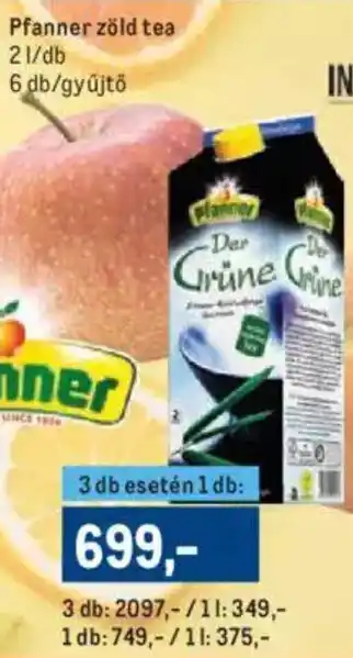 Metro Pfanner zöld tea 2 l ajánlat