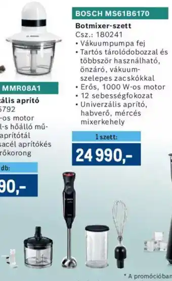 Metro Bosch botmixer-szett ajánlat