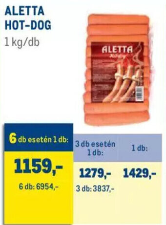Metro Aletta hot-dog 1 kg ajánlat