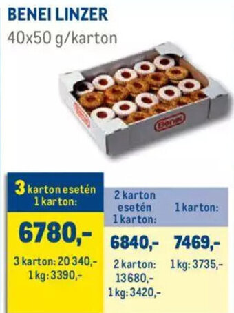Metro Benei linzer 40 x 50 g ajánlat
