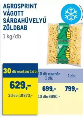 Metro Agrosprint vágott sárgahüvelyű zöldbab 1 kg ajánlat
