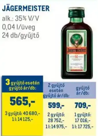 Metro Jägermeister 0,04 l ajánlat