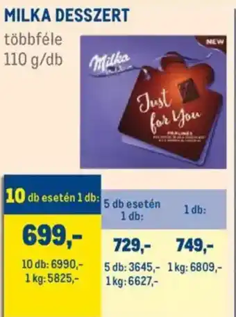 Metro Milka desszert 110 g ajánlat