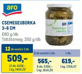 Metro Aro csemegeuborka 3-6 cm 680 g ajánlat