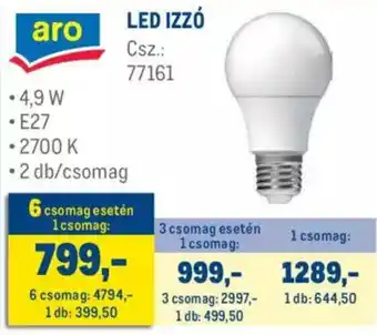 Metro Aro led izzó 2 db ajánlat
