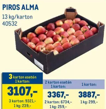 Metro Piros alma 13 kg ajánlat
