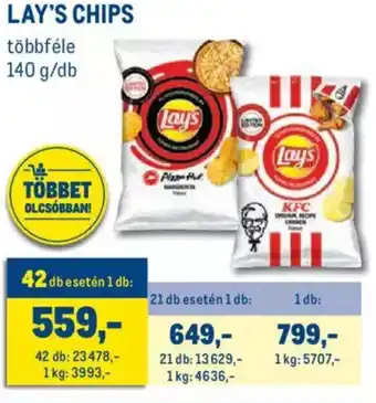 Metro Lay's chips 140 g ajánlat