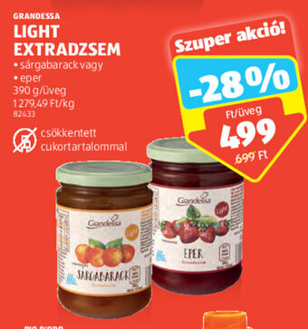 ALDI Grandessa light extradzsem 390 g ajánlat