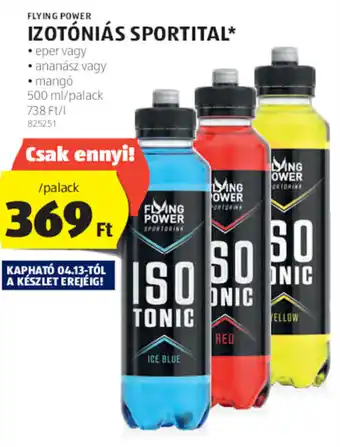 ALDI Flying Power izotóniás sportital 500 ml ajánlat