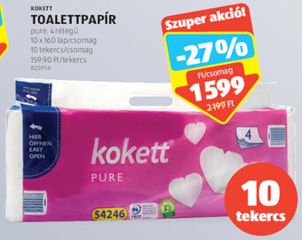 ALDI Kokett toalettpapír 10 x 160 lap ajánlat