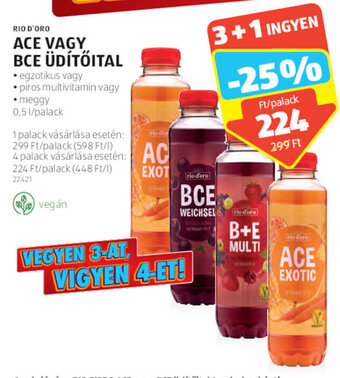 ALDI Rio D'Oro ace vagy bce üdítőital 0,5 l ajánlat