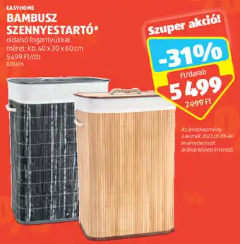 ALDI Easyhome bambusz szennyestartó 1 db ajánlat