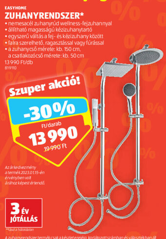 ALDI Easyhome zuhanyrendszer 1 db ajánlat