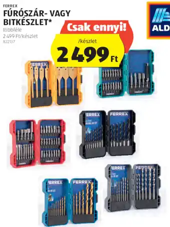 ALDI Ferrex fúrószár- vagy bitkészlet ajánlat