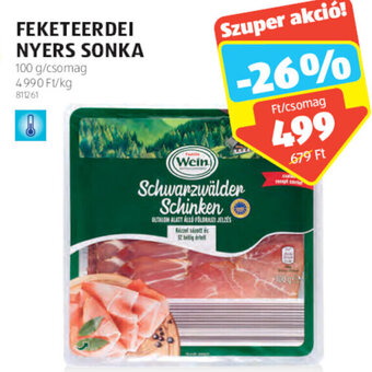 ALDI Feketeerdei nyers sonka 100 g ajánlat
