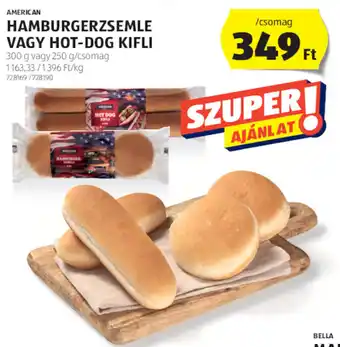 American hamburgerzsemle vagy hot-dog kifli 250 / 300 g