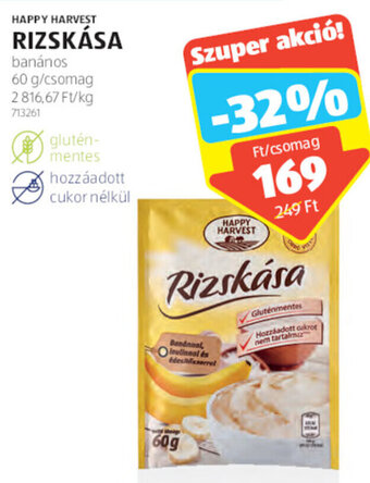 ALDI Happy Harvest rizskása 60 g ajánlat