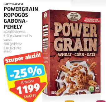 ALDI Happy Harvest powergrain ropogós gabonapehely 560 g ajánlat