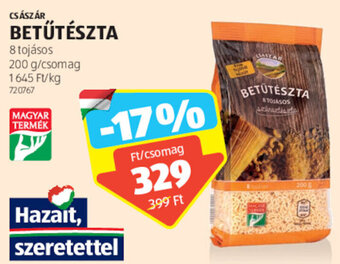 ALDI Császár betűtészta 200 g ajánlat