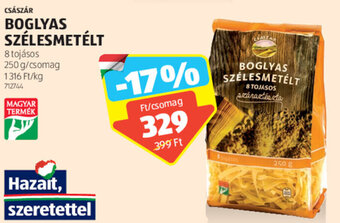 ALDI Császár boglyas szélesmetélt 250 g ajánlat