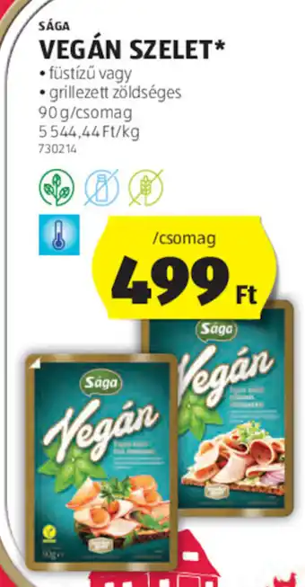 ALDI Sága vegán szelet 90 g ajánlat