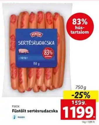 Lidl Pikok füstölt sertésrudacska 750 g ajánlat