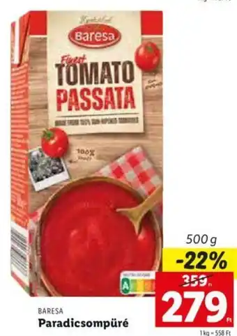 Lidl Baresa paradicsompüré 500 g ajánlat