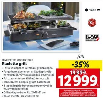 Lidl Silvercrest Kitchen Tools raclette grill 1 db ajánlat