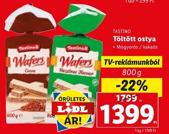 Lidl Tastino töltött ostya 800 g ajánlat