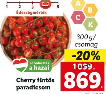 Lidl Cherry fürtös paradicsom 300 g ajánlat
