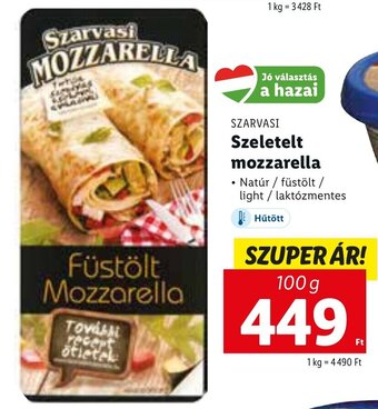 Lidl Szarvasi szeletelt mozzarella 100 g ajánlat
