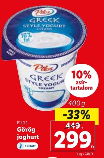 Lidl Pilos görög joghurt 400 g ajánlat