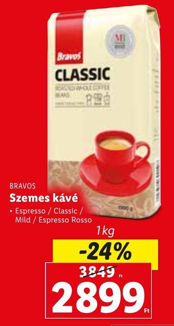 Lidl Bravos szemes kávé 1 kg ajánlat