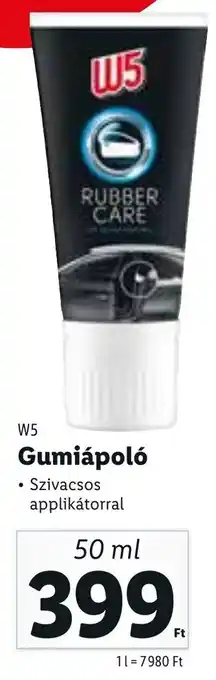 Lidl W5 gumiápoló 50 ml ajánlat