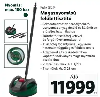 Lidl Parkside magasnyomású felülettisztító 1 db ajánlat